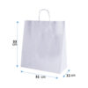 BOLSA PAPEL BLANCO 31X11X33 (1 UNID)